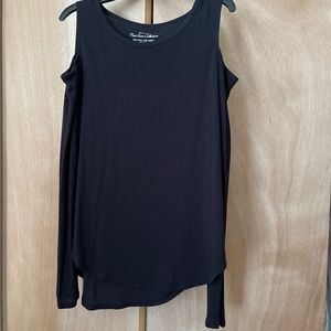 Hollister soft material open shoulder black long sleeve.